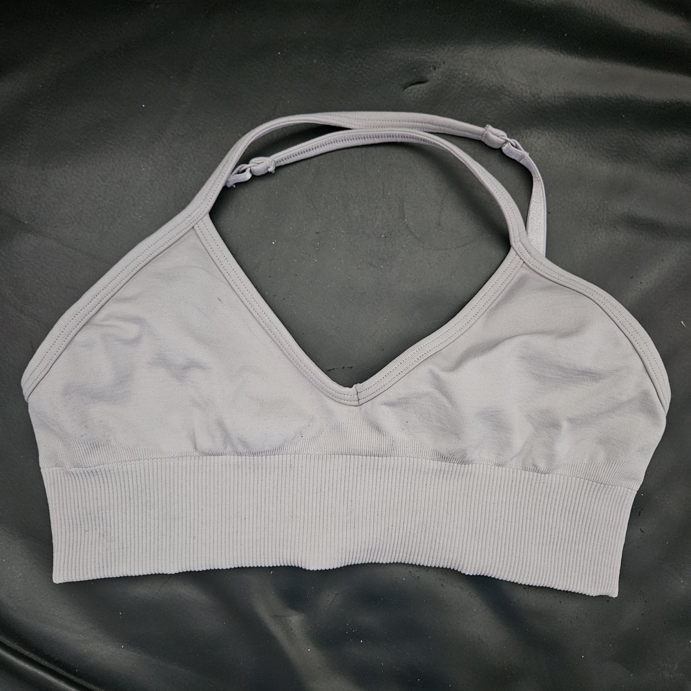 Lululemon Seamless Sports Bra Gray Sz 6 Adjustable Strap
